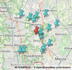 Mappa Via Milano, 20033 Desio MB, Italia (3.338)