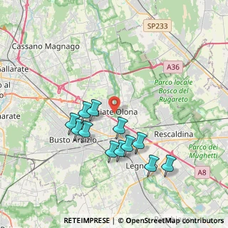 Mappa Via Tovo Giacomo, 21057 Olgiate Olona VA, Italia (3.56667)