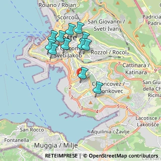 Mappa Via del Roncheto, 34145 Trieste TS, Italia (1.73583)