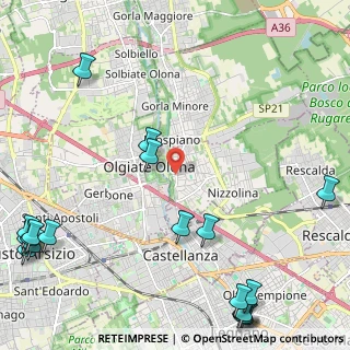 Mappa Via Valle, 21050 Marnate VA, Italia (3.475)
