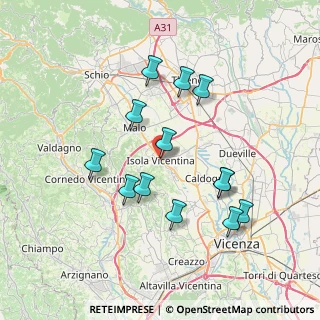Mappa Via Guglielmo Marconi, 36033 Vicenza VI, Italia (6.96462)