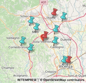 Mappa Via Guglielmo Marconi, 36033 Vicenza VI, Italia (7.08818)