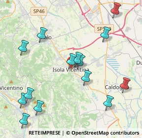 Mappa Via Guglielmo Marconi, 36033 Vicenza VI, Italia (4.66286)