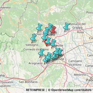 Mappa Via Guglielmo Marconi, 36033 Vicenza VI, Italia (9.89053)