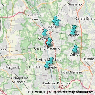 Mappa Via Borromeo, 20031 Cesano Maderno MB, Italia (3.50167)