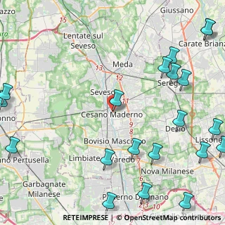 Mappa Via Borromeo, 20031 Cesano Maderno MB, Italia (6.543)