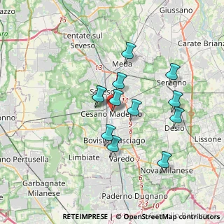 Mappa Via 4 Novembre, 20811 Cesano Maderno MB, Italia (2.97667)