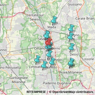 Mappa Via Borromeo, 20031 Cesano Maderno MB, Italia (3.04333)