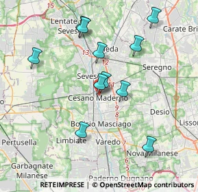 Mappa Via Borromeo, 20031 Cesano Maderno MB, Italia (3.67091)
