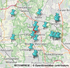 Mappa Via Borromeo, 20031 Cesano Maderno MB, Italia (3.90333)