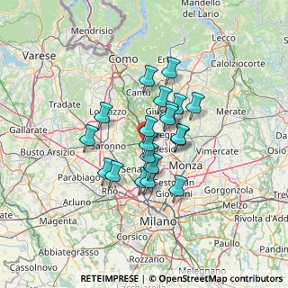 Mappa Via Borromeo, 20031 Cesano Maderno MB, Italia (9.7075)