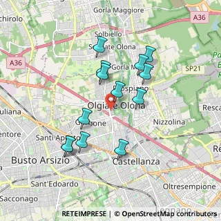 Mappa Via Luigi Cadorna, 21057 Olgiate Olona VA, Italia (1.64923)