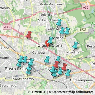 Mappa Via Luigi Cadorna, 21057 Olgiate Olona VA, Italia (2.36)
