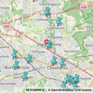 Mappa Via Luigi Cadorna, 21057 Olgiate Olona VA, Italia (3.20533)