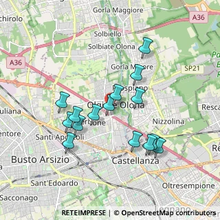 Mappa Via Luigi Cadorna, 21057 Olgiate Olona VA, Italia (1.652)