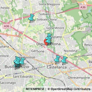 Mappa Via Luigi Cadorna, 21057 Olgiate Olona VA, Italia (2.595)