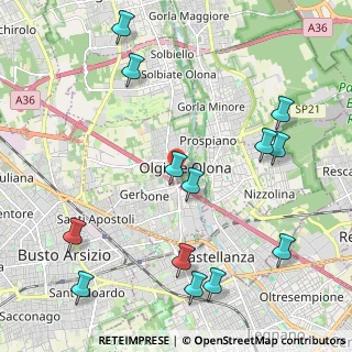Mappa Via Luigi Cadorna, 21057 Olgiate Olona VA, Italia (2.56769)