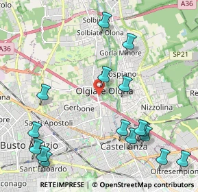 Mappa Via Luigi Cadorna, 21057 Olgiate Olona VA, Italia (2.61063)