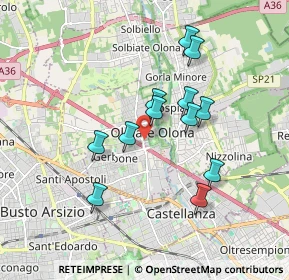 Mappa Via Luigi Cadorna, 21057 Olgiate Olona VA, Italia (1.54917)