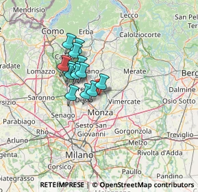 Mappa Via Filippo Turati, 20853 Biassono MB, Italia (9.38571)