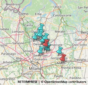 Mappa Via Filippo Turati, 20853 Biassono MB, Italia (6.94692)