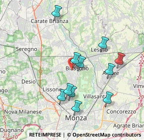 Mappa Via Filippo Turati, 20853 Biassono MB, Italia (3.60636)