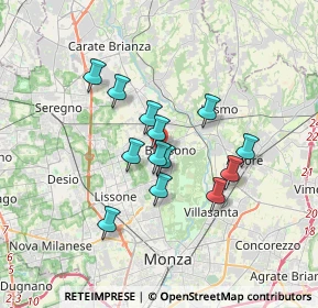 Mappa Via Filippo Turati, 20853 Biassono MB, Italia (2.67385)