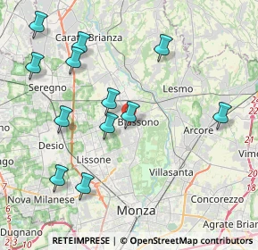 Mappa Via Filippo Turati, 20853 Biassono MB, Italia (4.37167)