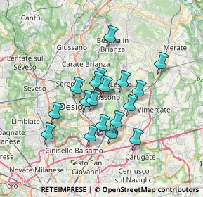 Mappa Via Filippo Turati, 20853 Biassono MB, Italia (5.49278)