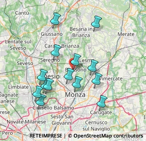 Mappa Via Filippo Turati, 20853 Biassono MB, Italia (6.91214)
