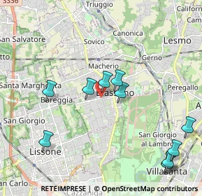 Mappa Via Filippo Turati, 20853 Biassono MB, Italia (2.34545)