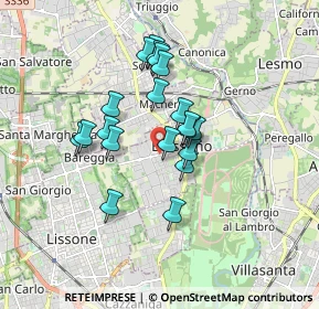 Mappa Via Filippo Turati, 20853 Biassono MB, Italia (1.3495)