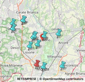 Mappa Via Vittorio Veneto, 20853 Biassono MB, Italia (3.85)