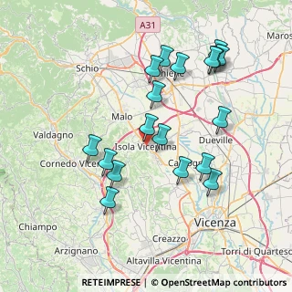 Mappa Via Calisignano, 36033 Isola Vicentina VI, Italia (7.60167)