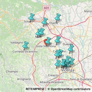 Mappa Via Calisignano, 36033 Isola Vicentina VI, Italia (7.96889)
