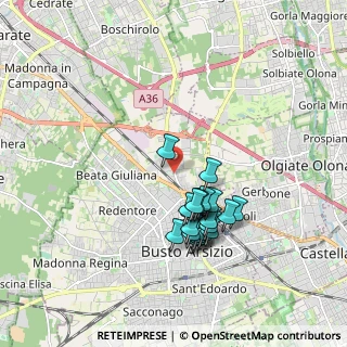 Mappa Via Redaelli, 21052 Busto Arsizio VA, Italia (1.622)
