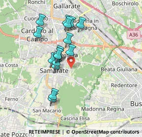 Mappa Via Borsi Giosuè, 21017 Samarate VA, Italia (1.57188)