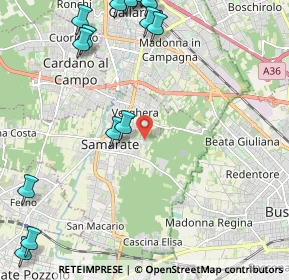 Mappa Via Borsi Giosuè, 21017 Samarate VA, Italia (3.203)