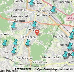 Mappa Via Borsi Giosuè, 21017 Samarate VA, Italia (3.3685)