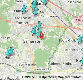 Mappa Via Borsi Giosuè, 21017 Samarate VA, Italia (3.1635)