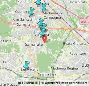 Mappa Via Borsi Giosuè, 21017 Samarate VA, Italia (2.6325)