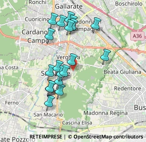 Mappa Via Borsi Giosuè, 21017 Samarate VA, Italia (1.715)