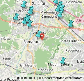 Mappa Via Borsi Giosuè, 21017 Samarate VA, Italia (2.52625)