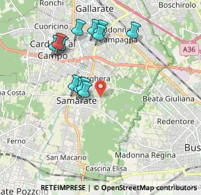 Mappa Via Borsi Giosuè, 21017 Samarate VA, Italia (1.8025)