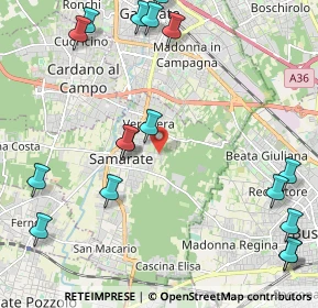 Mappa Via Borsi Giosuè, 21017 Samarate VA, Italia (2.9835)