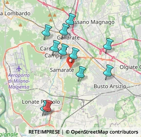 Mappa Via Borsi Giosuè, 21017 Samarate VA, Italia (3.46727)