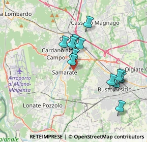 Mappa Via Borsi Giosuè, 21017 Samarate VA, Italia (3.4)