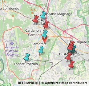 Mappa Via Borsi Giosuè, 21017 Samarate VA, Italia (4.06385)