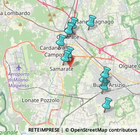 Mappa Via Borsi Giosuè, 21017 Samarate VA, Italia (3.44364)