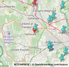 Mappa Via Borsi Giosuè, 21017 Samarate VA, Italia (5.925)